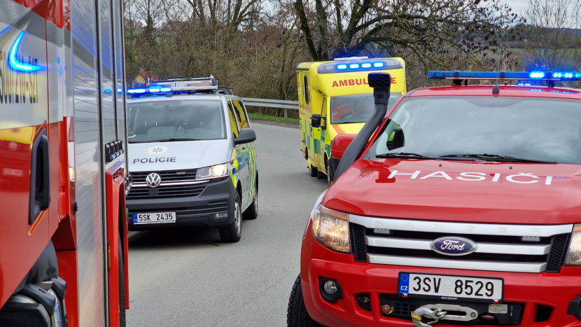 Po havárii na dálnici D4 poblíž Mníšku pod Brdy zemřel řidič osobního auta