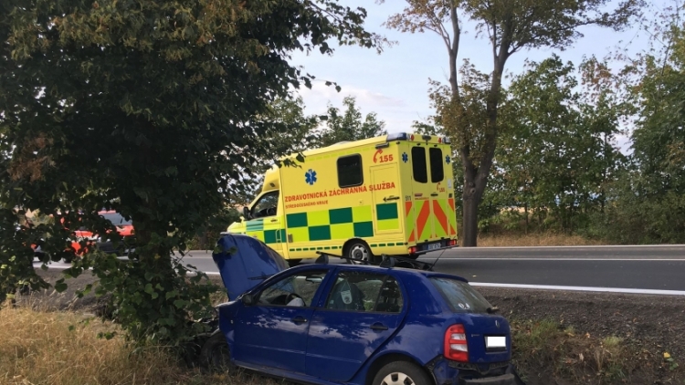 Aktuálně: U Višňové narazilo auto do stromu, řidič je v péči záchranářů