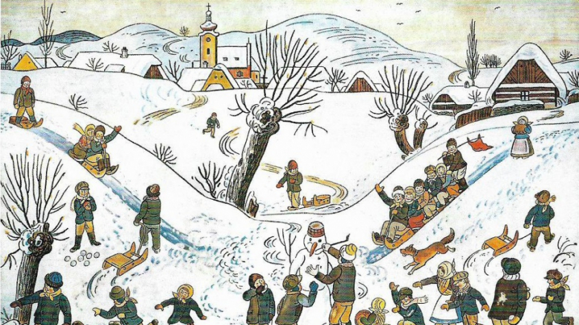 Od roku 1775 byla druhá nejteplejší zima. Ladovy zasněžené vesnice znají dnešní děti jen z obrázků