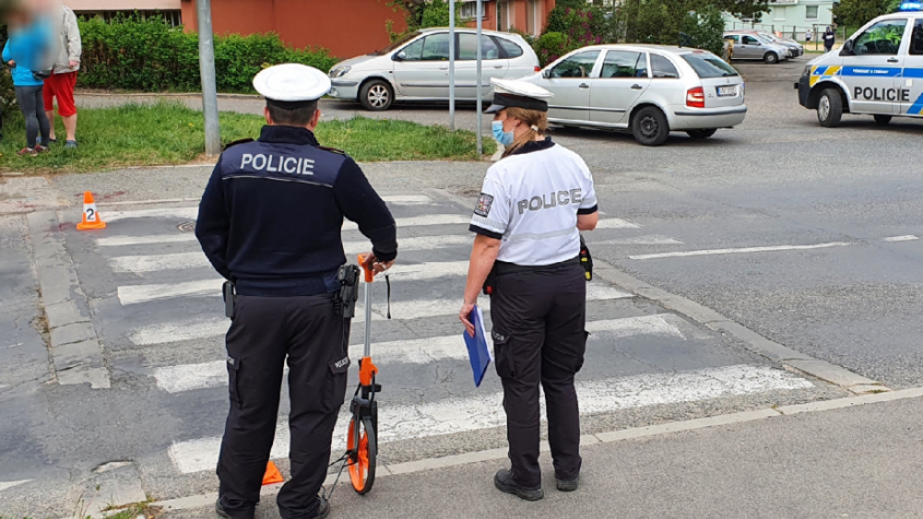 Řidič červené dodávky přejel na přechodu v Podbrdské ulici psa, policisté hledají svědky