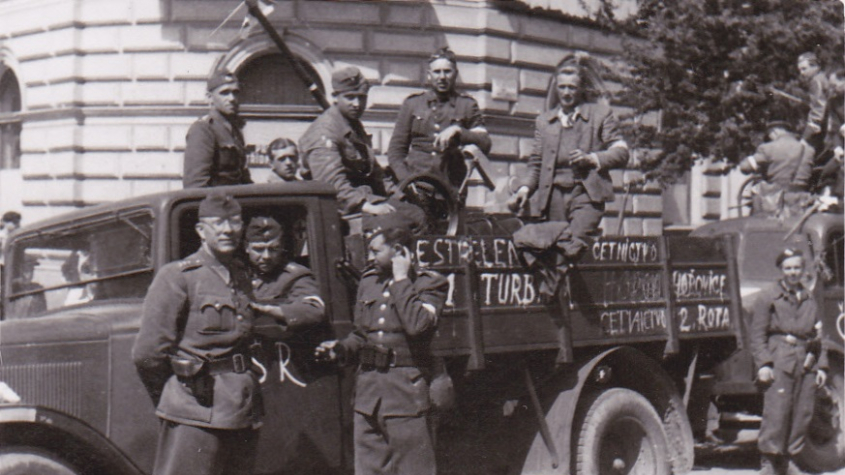 Do osvobozovacích bojů se v roce 1945 zapojila i četnická rota z Hořovic