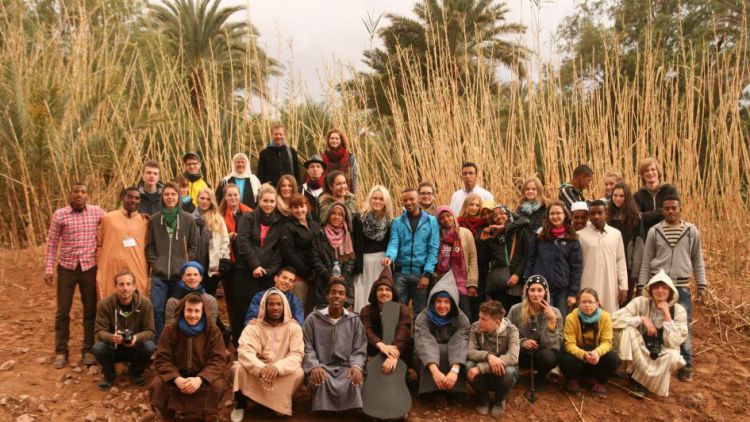 Studenti sázeli stromy v Maroku