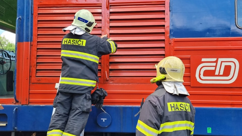 Hasiči vyjížděli do Březnice k požáru lokomotivy, jednalo se o technickou závadu