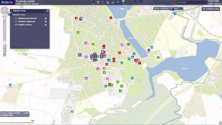 Město Dobříš vydalo interaktivní mapu města