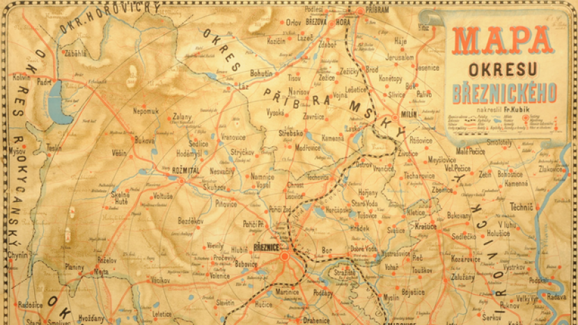 Jedinečná mapa z 19. století putuje do Březnice