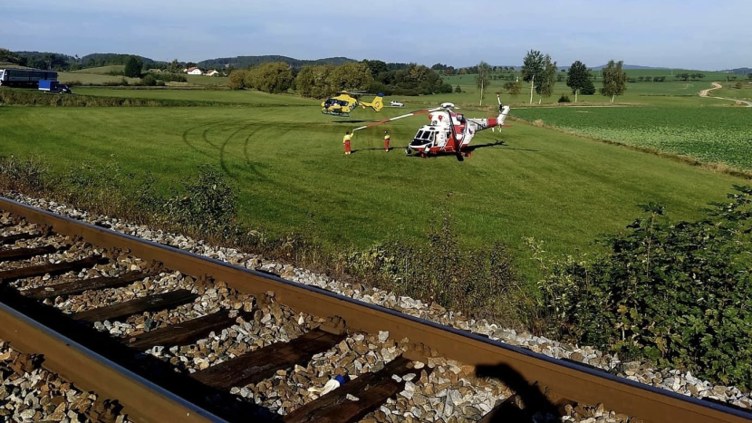 Policisté šetří okolnosti tragické nehody u Bělčic. Vlak mířil do depa, strojvedoucí byl střízlivý