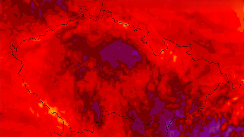 Čeká nás další horký den s teplotami 31 až 35 °C, i noc bude velmi teplá až tropická