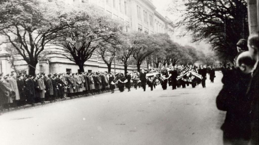 Opletalův pohřeb vyústil ve velkou protihitlerovskou demonstraci