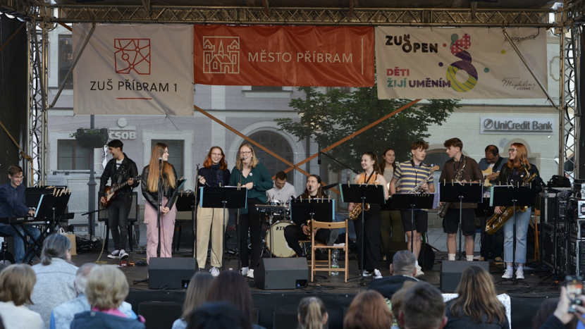 Hudba, talent a radost na příbramském náměstí, SchoolStock rozezní ZUŠ Open 2025