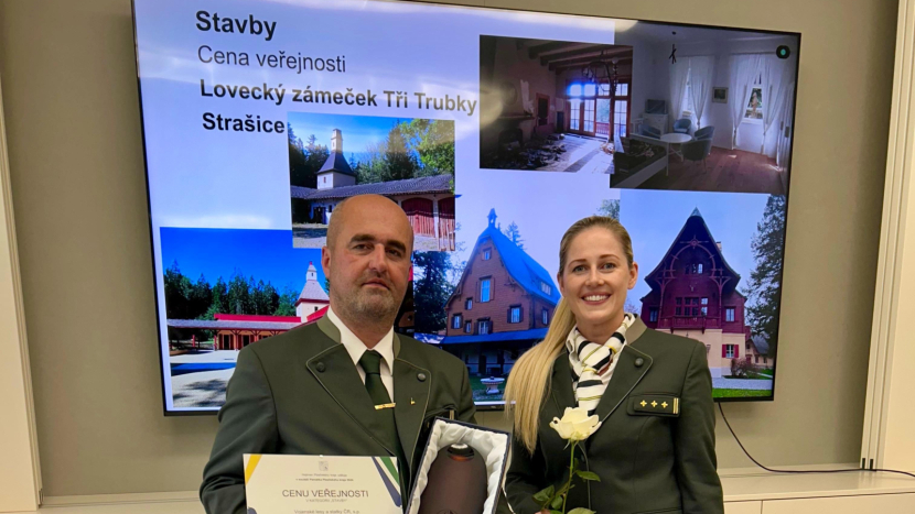 Vojenské lesy získaly Cenu veřejnosti za obnovu loveckého zámečku Tři Trubky