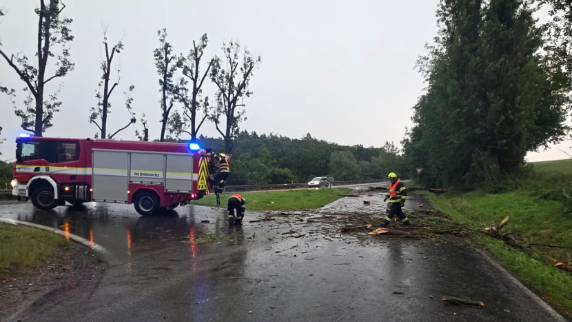 Bouřky opět zaměstnaly hasiče. Na Příbramsku padaly stromy