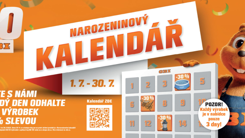 OBI slaví 30 let v Česku. Připojte se k narozeninové oslavě plné slev a dárků!