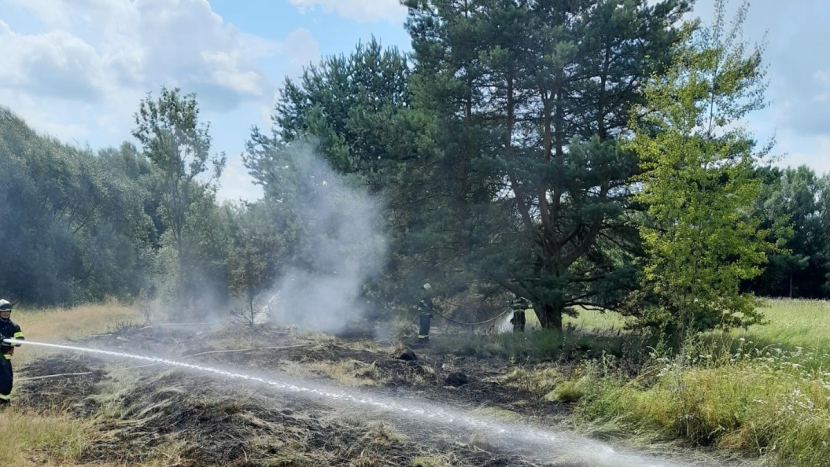 Hasiči vyjížděli k požáru travního porostu