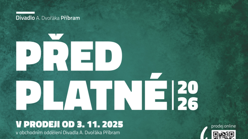 Předplatné Divadla A. Dvořáka Příbram na rok 2026: Ten nejkrásnější dárek pod stromeček