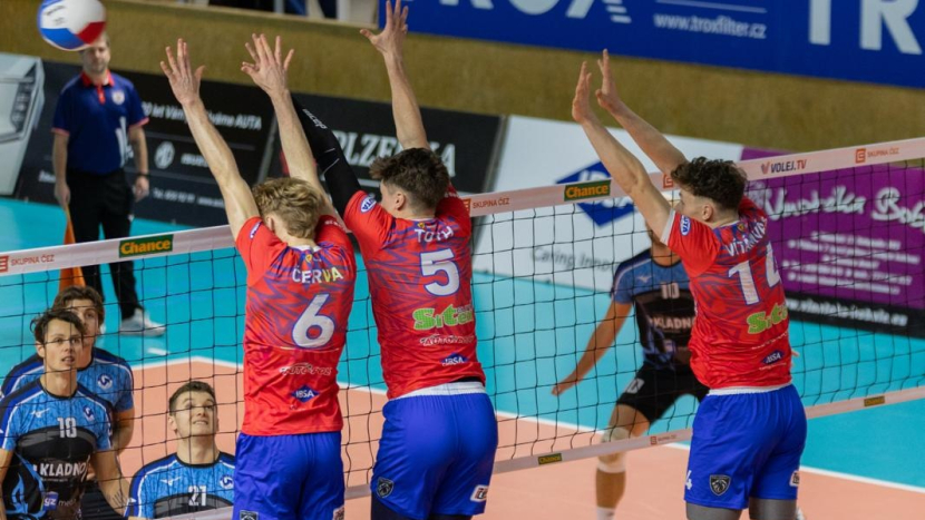 Extraliga volejbalu: Příbram padla s Kladnem 0:3, fanoušci byli slyšet