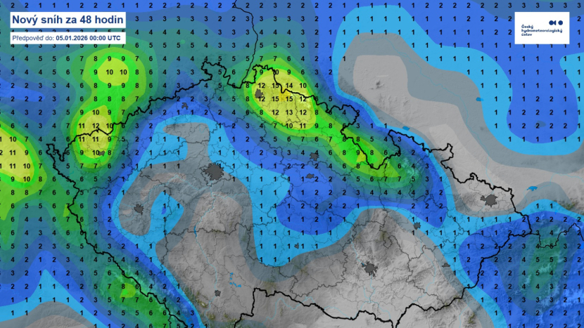 I první víkend v roce přinese typické zimní počasí