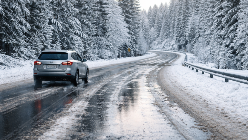 Jak bezpečně jezdit, když se na silnici střídá voda, led a sníh