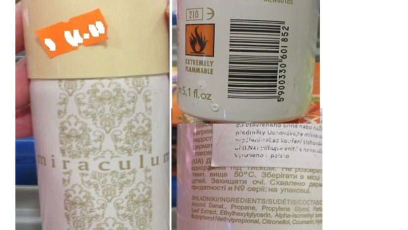 Ministerstvo zdravotnictví varuje před nebezpečným deodorantem Miraculum