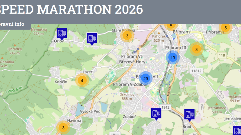 Speed Marathon se blíží. Na Příbramsku lidé navrhli desítky rizikových míst