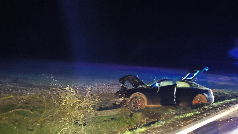 Řidič audi se vyhýbal zvěři a skončil mimo silnici