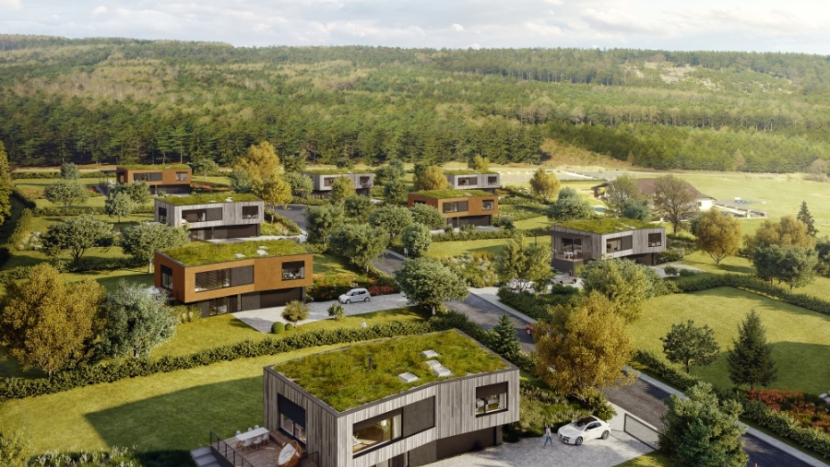 V Orlově vzniká exkluzivní projekt deseti vil. Moderní bydlení na prahu Brd láká výhledy i klidem