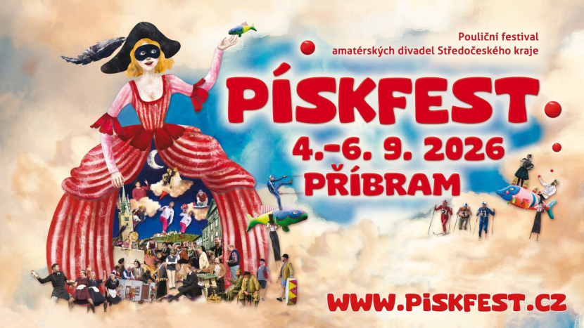 Pískfest nabídne 21 představení, čtyři doprovodné akce a divadelní průvod. Příbram čeká třetí ročník festivalu pouličního divadla