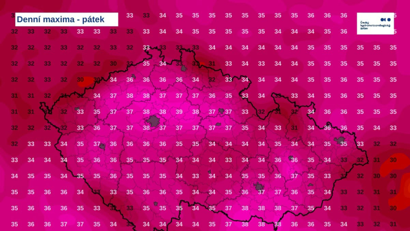 Vedra udeří naplno. V pátek může v Česku padnout hranice 40 stupňů