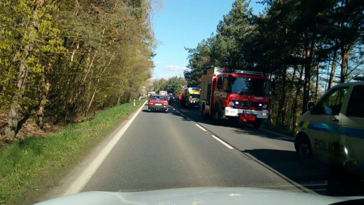 Na silnici 66 mezi Příbramí a Milínem je hlášena nehoda se zraněním