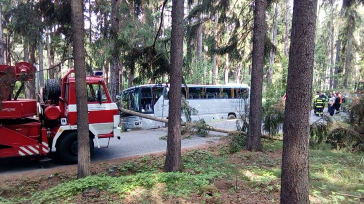 Děti z Pičína jely na Novák, s autobusem se utrhla krajnice