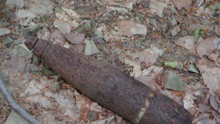 Nalezený dělostřelecký granát odvezl na policii a nechal ho před vchodem