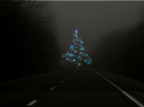 Na silnici viděl vánoční stromeček, strhl řízení a skončil na boku. Stromeček nikdo nenašel