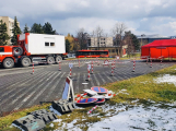 Na příbramském heliportu budují hasiči odběrné místo, testovat se bude přímo z aut