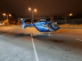 Na příbramském nádraží přistál vrtulník na pomoc popálené ženě