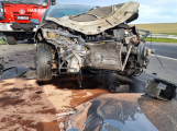 Nehoda dvou aut komplikuje u Skalky dopravu
