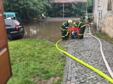 V Příbrami i jinde v regionu opět kvůli přívalovému dešti zasahovali hasiči
