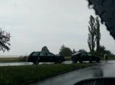 V dešti se srazily dva vozy na Dubenci