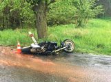 U Malé Hraštice došlo k vážné dopravní nehodě motorkáře