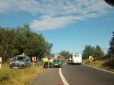 U výjezdu z dálnice na Skalce se srazila dodávka s osobním vozem