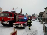 Příbramští a rožmitálští hasiči vyjížděli v neděli k požáru rodinného domu