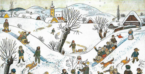 Od roku 1775 byla druhá nejteplejší zima. Ladovy zasněžené vesnice znají dnešní děti jen z obrázků