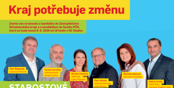 V Příbrami se uskuteční veřejná beseda se středočeskými kandidáty STAN
