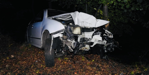Jeden řidič narazil do stromu, druhý skončil v příkopu a odešel. Policisté šetří dvě nehody