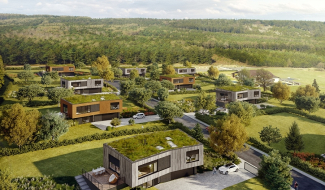 V Orlově vzniká exkluzivní projekt deseti vil. Moderní bydlení na prahu Brd láká výhledy i klidem