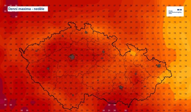 Léto nabírá sílu. O víkendu bude až 30 stupňů, přeháňky se objeví jen výjimečně