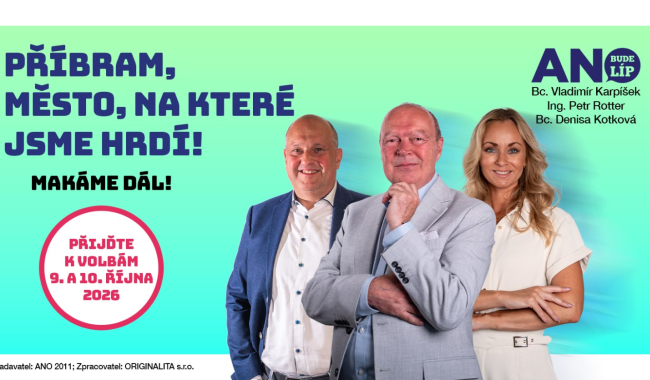 Kdo povede Příbram dál? ANO představuje své první tři kandidáty