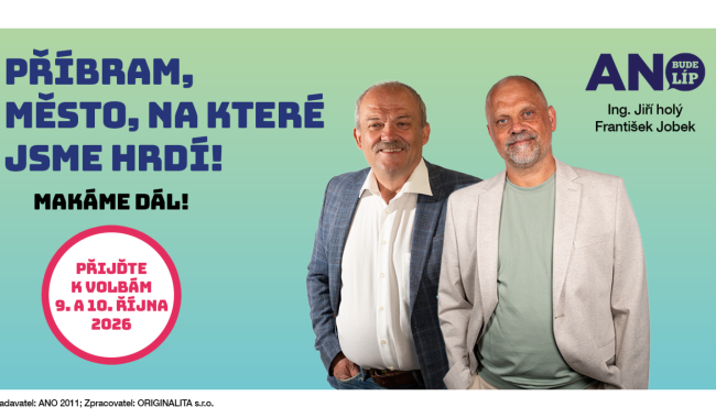 ANO představuje dvojici kandidátů do voleb: Jiří Holý a František Jobek