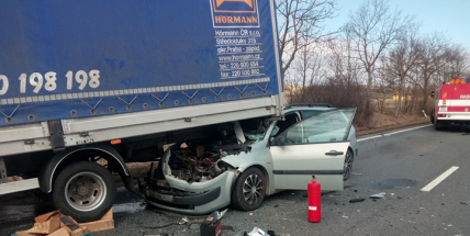 Aktuálně: Hromadná dopravní nehoda  se zraněním omezuje provoz na hlavním tahu silnice I/4 ve směru na Strakonice