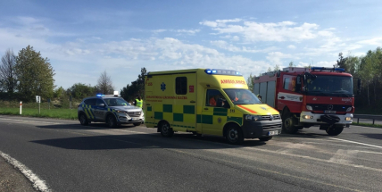 Aktuálně: Na dálnici D4 došlo ke střetu osobního vozu s motocyklem