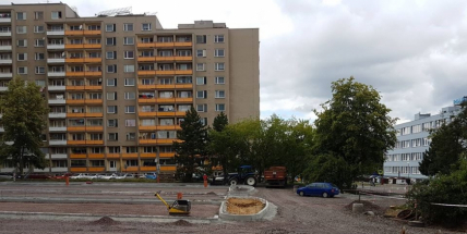 Parkoviště v Čechovské ulici už také získává tvar