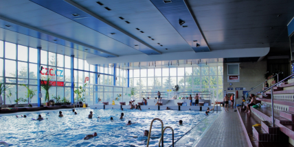 O prázdninách se můžete „na veřejňáku“  koupat až do pozdního večera. Sauna také v provozu!